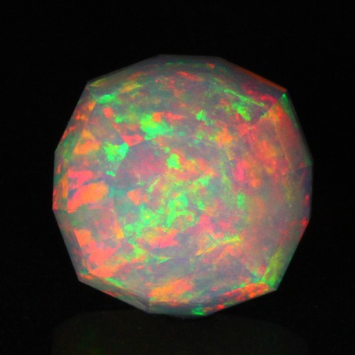 Faceted Square Cushion Welo Ethiopian Opal Weighs 9.22 Carats