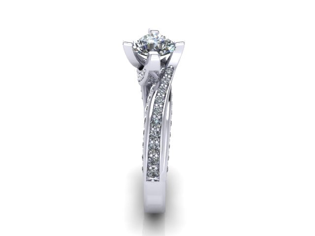 Engagement Ring for Round or Princess Cut by Christopher Michael