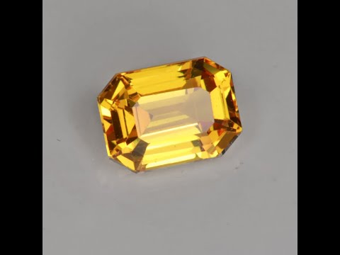 Emerald Cut Yellow Sapphire 1.07 Carat