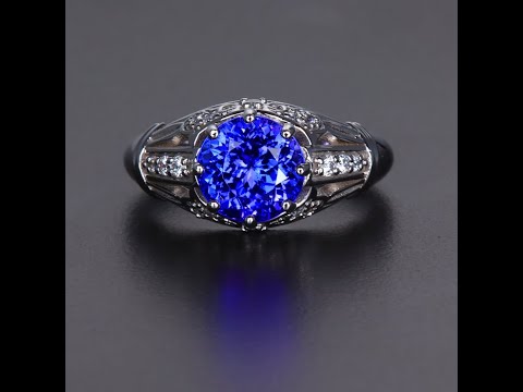 14K White Gold Tanzanite and Diamond Ring 2.93 Carats