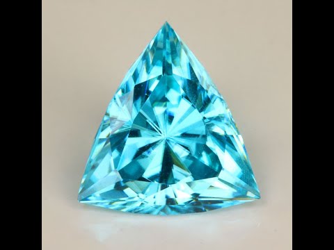 Trilliant Cut Blue Zircon 7.10 Carats