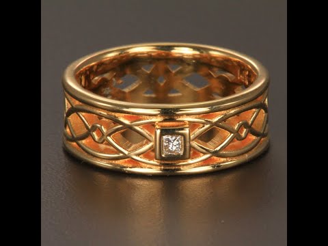 14K Yellow Gold Diamond Ring Designed By Christopher Michael
