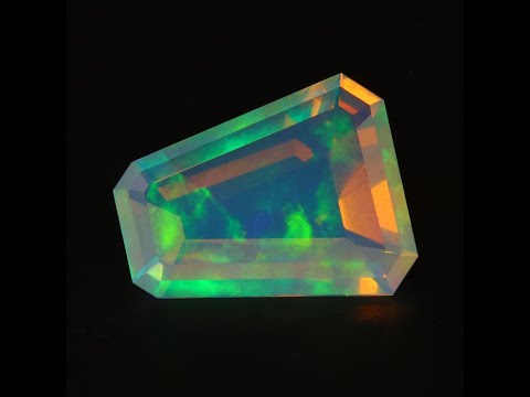 Faceted Shield Welo Opal Gemstone 12.52 Carats