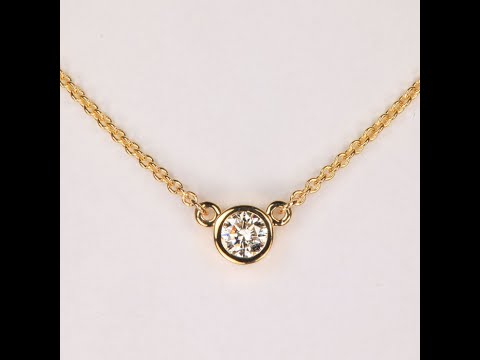 14K Yellow Gold Diamond Pendant .16cts