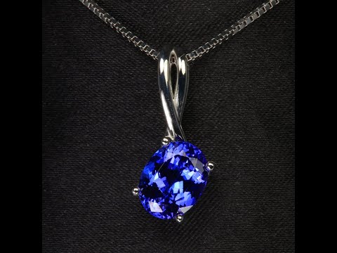 14K White Gold Tanzanite Pendant 2.29 Carats