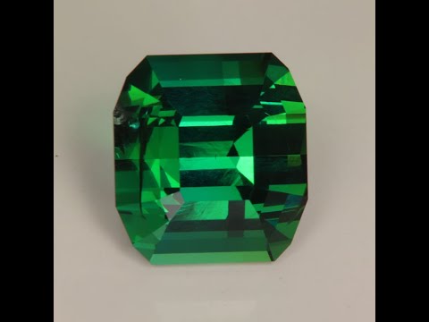 Emerald Cut Blue Green Tourmaline Gemstone 14.20 Carats