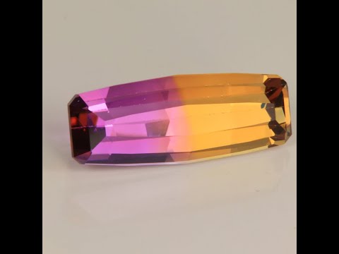 Tapered Emerald Cut Ametrine Gemstone 17.26cts