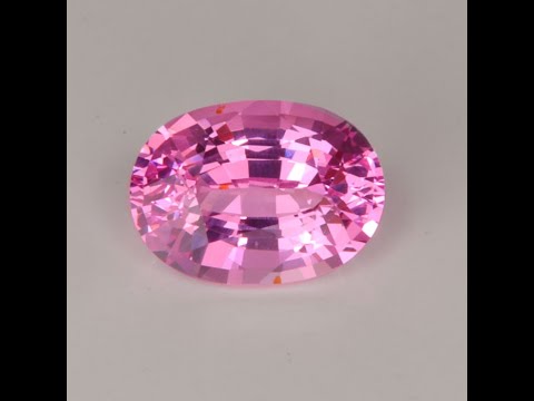 Bright Pink Spinel Gemstone Oval Video