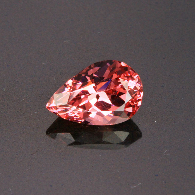 pink pear shape mahenge garnet Tanzania peachy