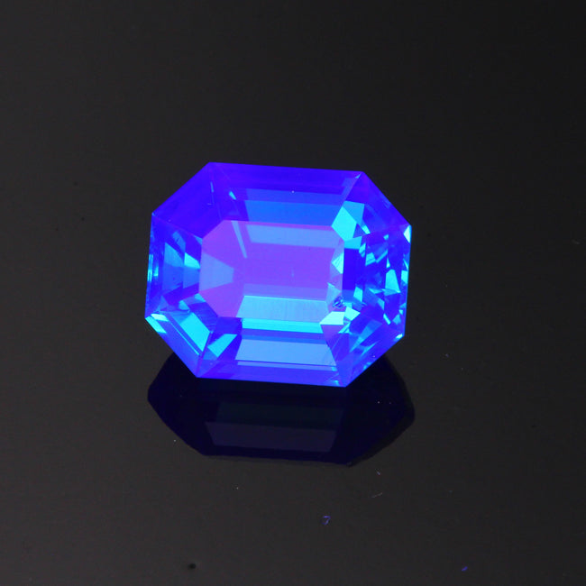 Green Emerald Cut Fluorite Gemstone 8.76 Carats Rogerly Mine