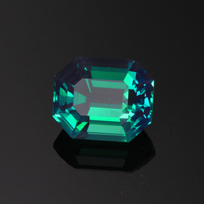 Green Emerald Cut Fluorite Gemstone 8.76 Carats Rogerly Mine