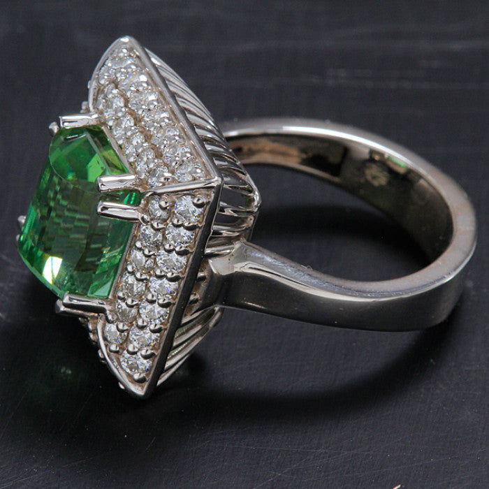 Mint Green Tourmaline Ring