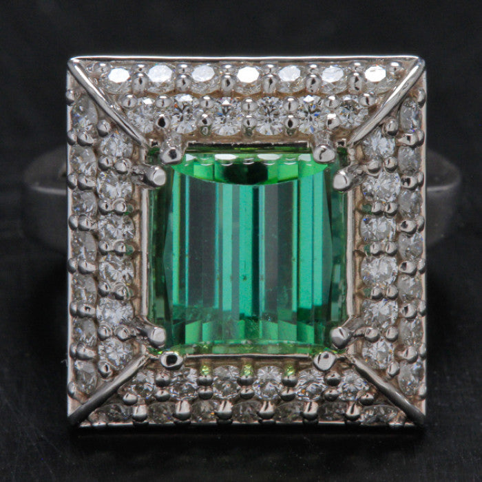 Mint Green Tourmaline Ring