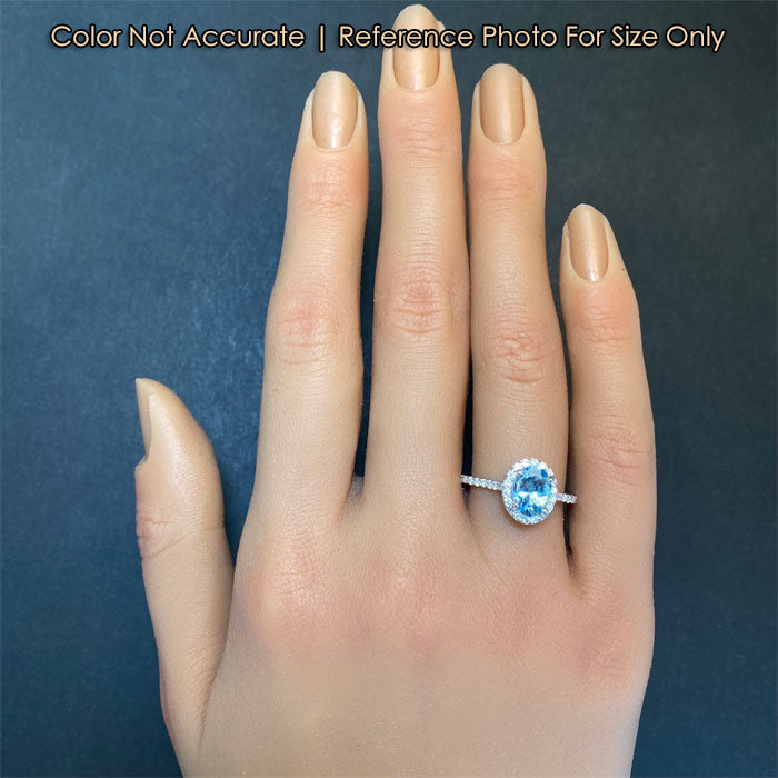 white gold aquamarine gemstone and diamond ring