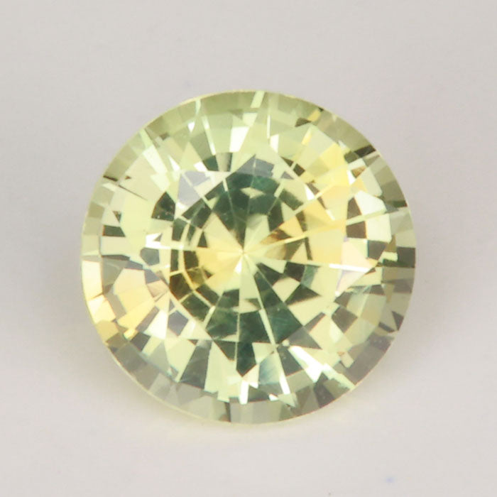 greenish yellow montana sapphire natural color round cut