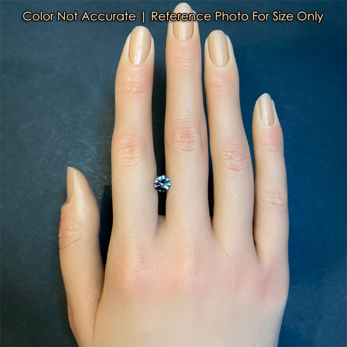 blue grey color natural spinel gemstone size
