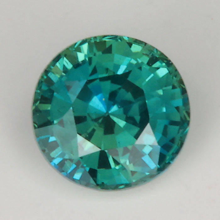 green blue round sapphire gemstone