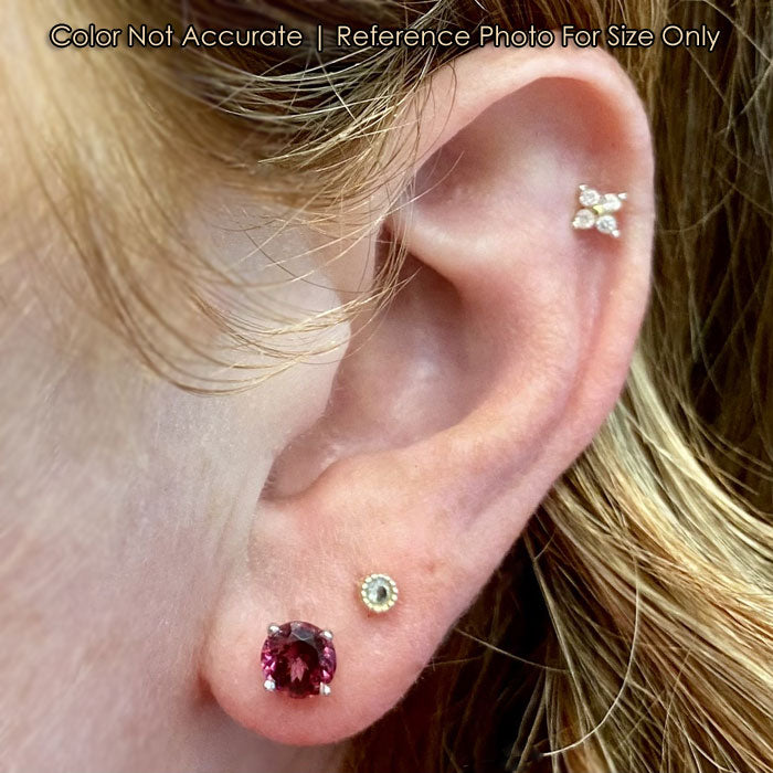 white gold garnet stud earrings