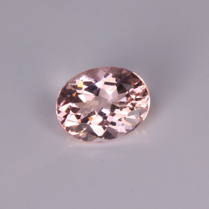 oval cut pink morganite gemstone