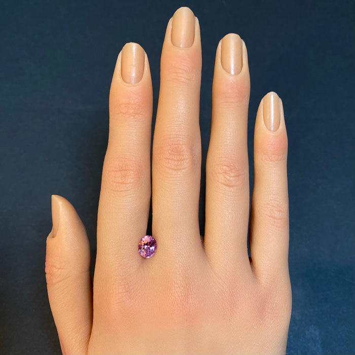 oval cut pink garnet