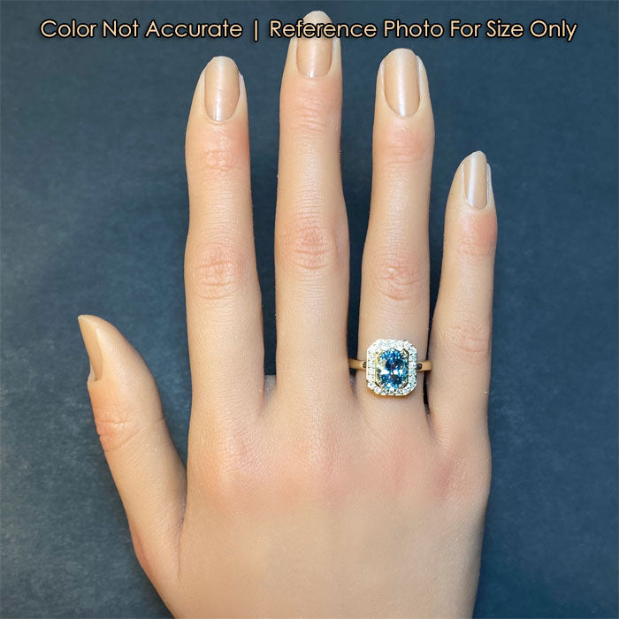 yellow gold diamond and aquamarine gemstone ring size