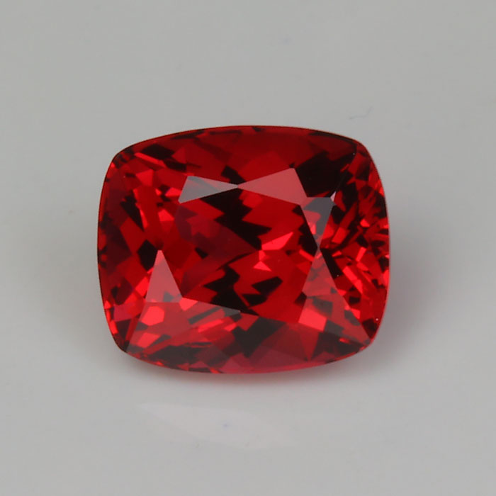 antique cushion cut red spinel gemstone 