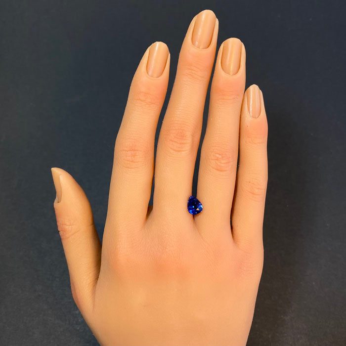 blue sapphire pear shape brilliant