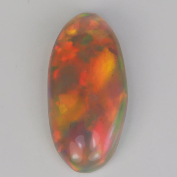 oval cut opal gem from ethiopia semi black color