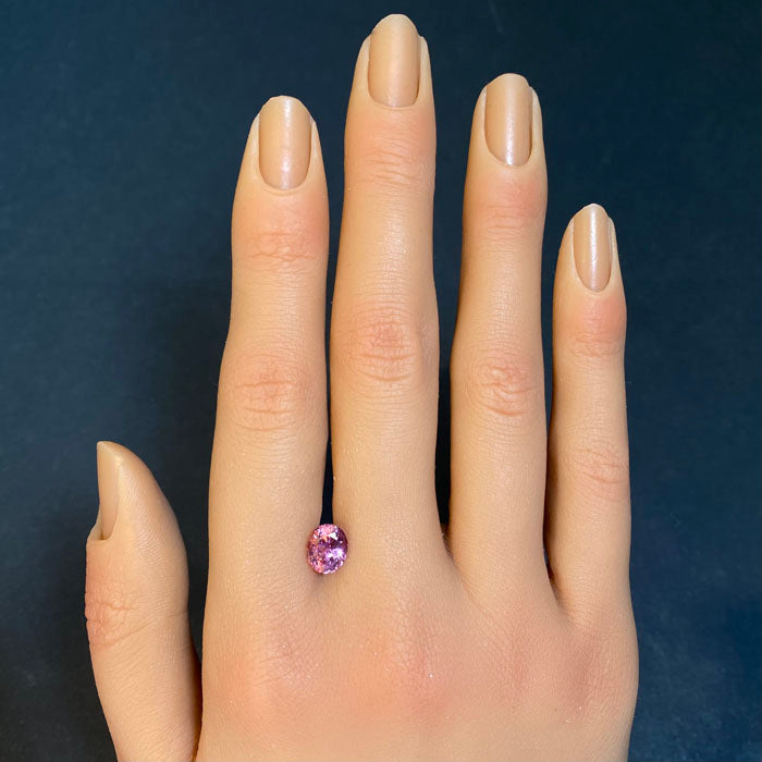 oval garnet gem pink mahenge