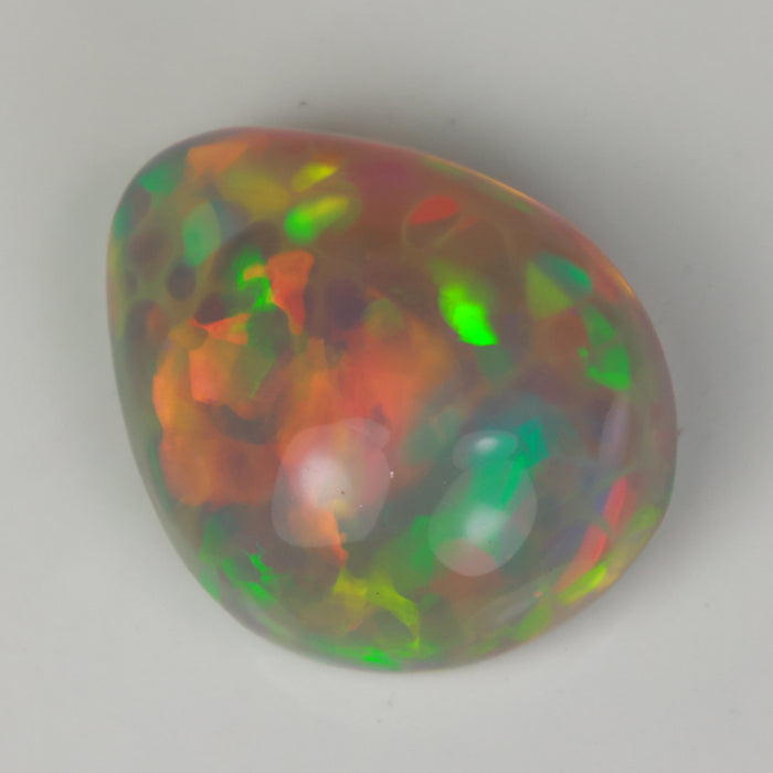 rainbow pear shaped opal gemstone