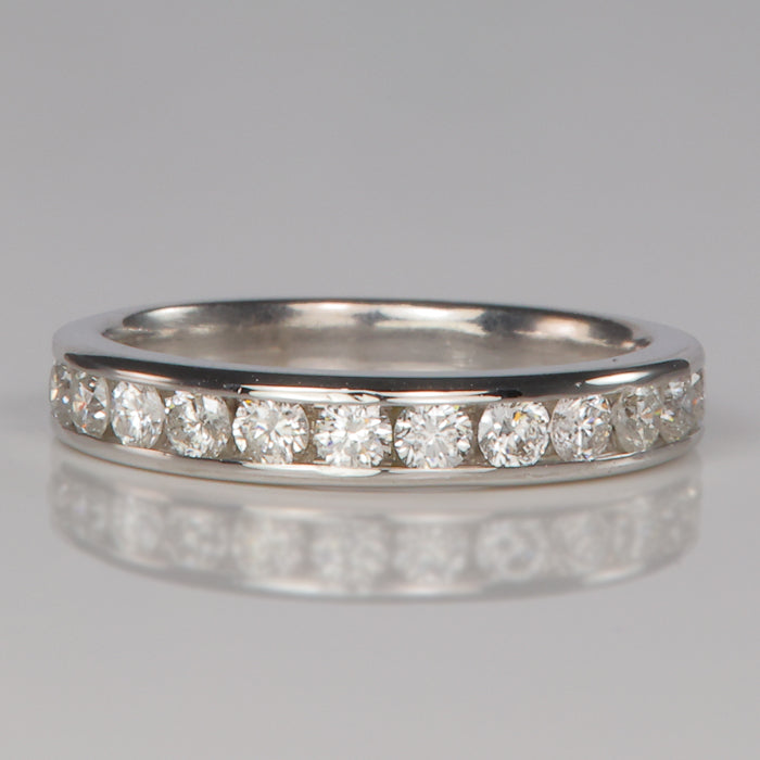 white gold and diamond band