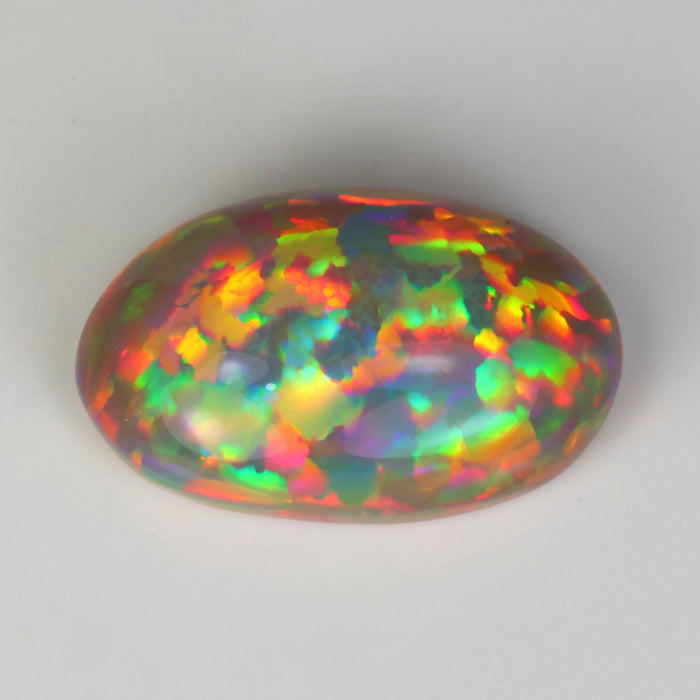 opal gemstone oval cut semi black 