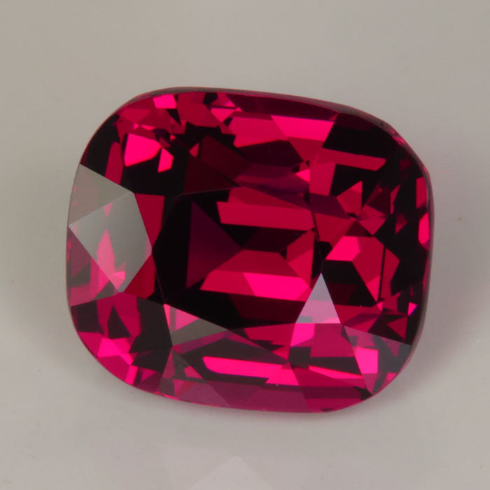 violet red antique cushion cut garnet 