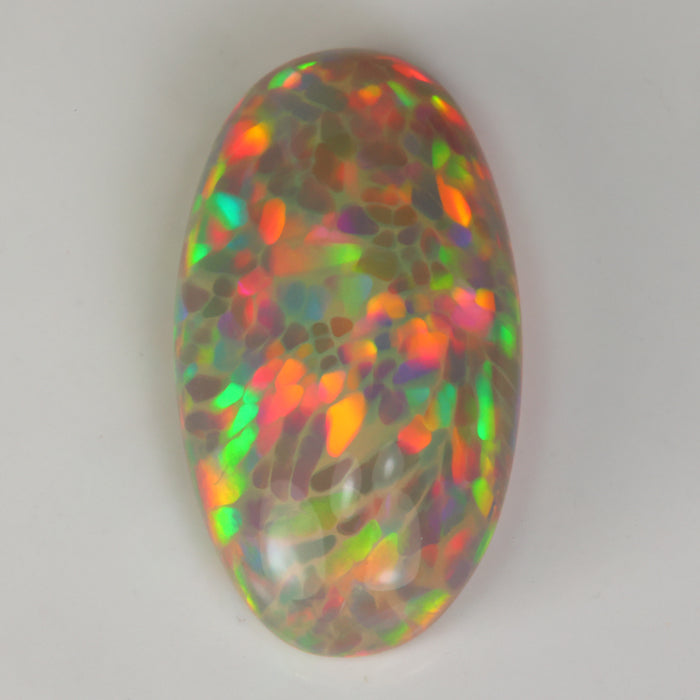 oval cut opal gem rainbow colors