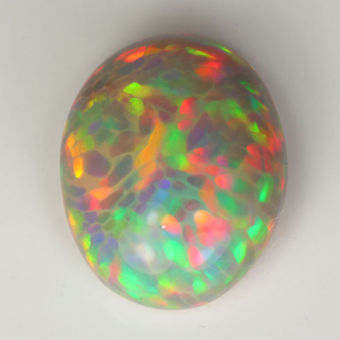 rainbow color oval opal gemstone 