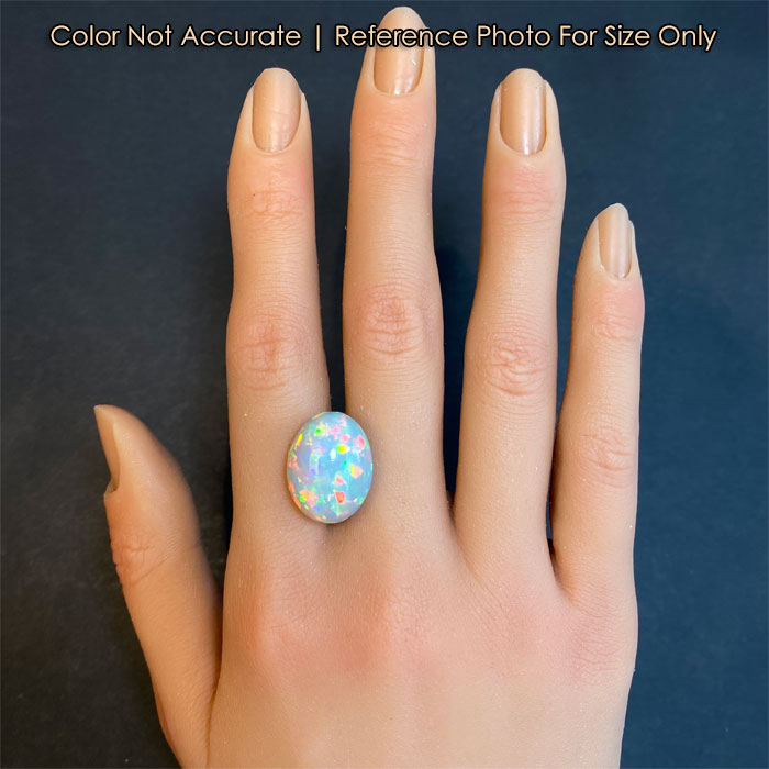 semi black opal size on hand