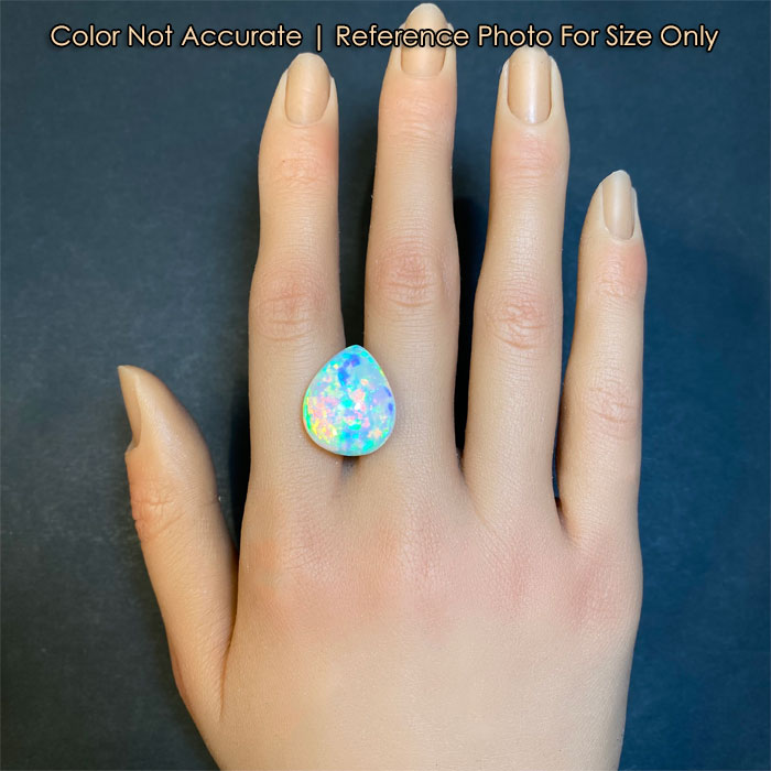 pear cabochon cut opal gem size reference