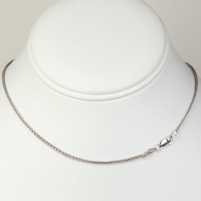 white gold wheat link chain
