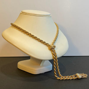 14k yellow gold y rope adjustable necklace