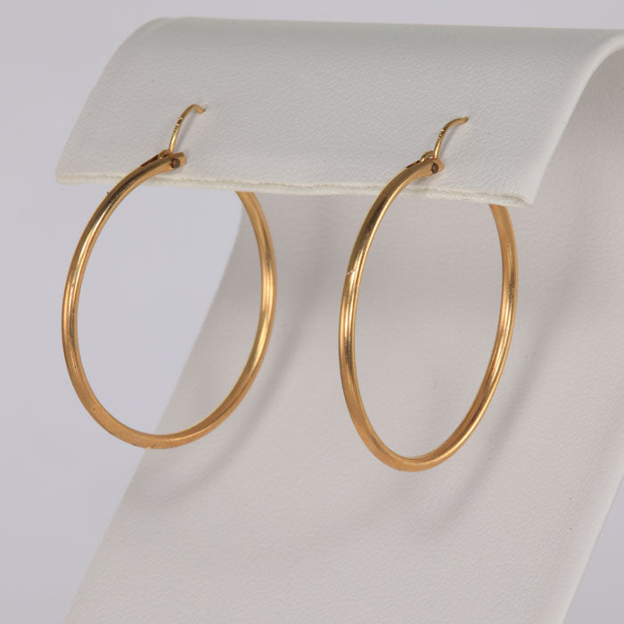 14k yellow gold hoop earrings