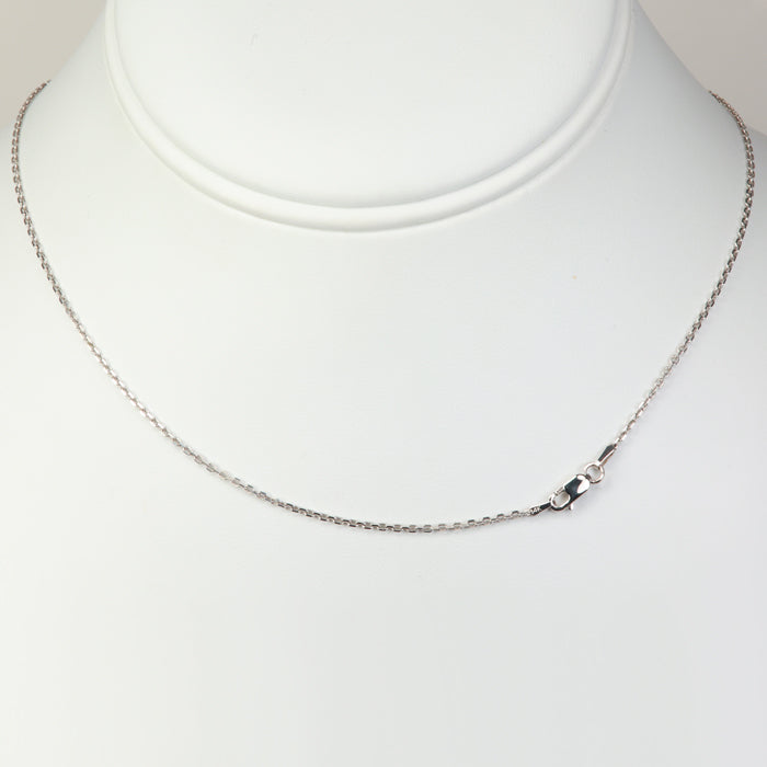 white gold diamond cut cable chain