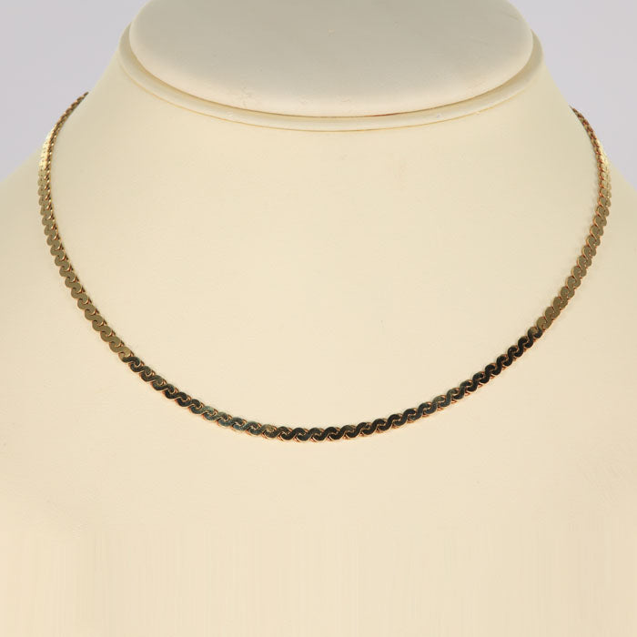 yellow gold serpentine necklace