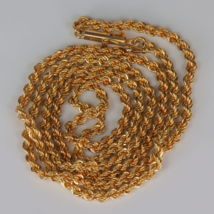 estate yellow gold rope chain