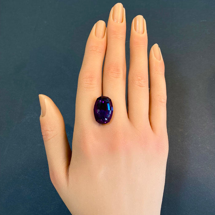 amethyst gemstone stepped antique