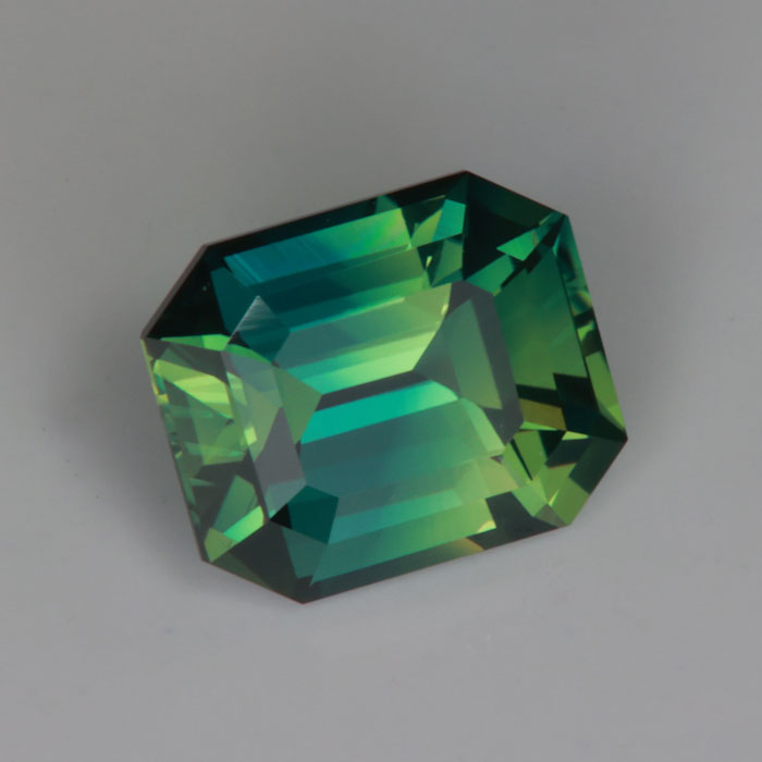 blue green teal sapphire emerald cut are gemstone bicolor