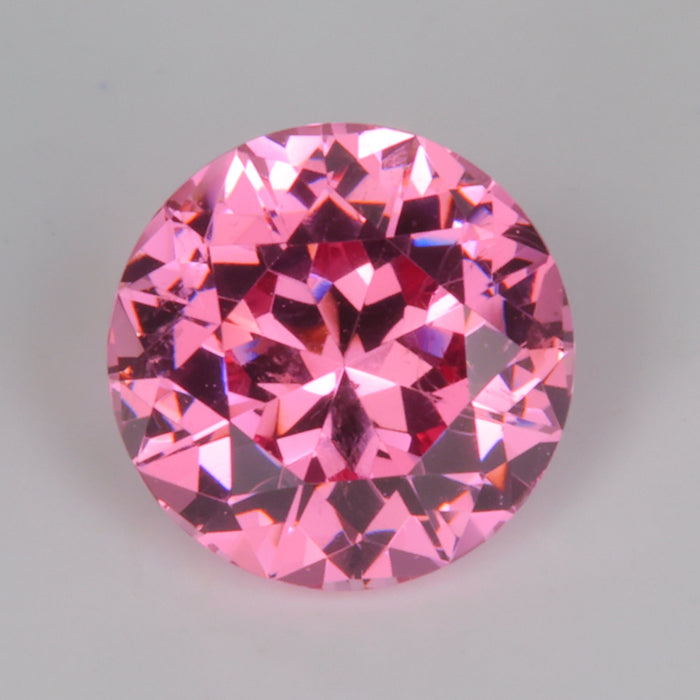 round brilliant cut pink spinel gemstone 