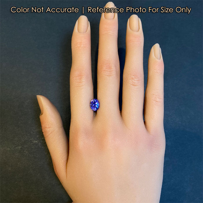 tanzanite gem oval cut size reference