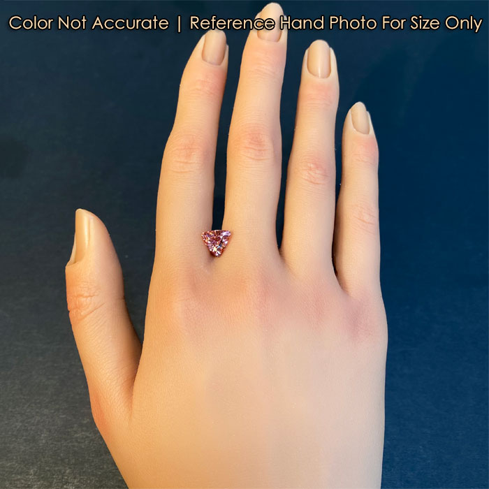 tourmaline trilliant cut pink