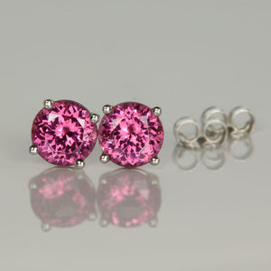 Pinkish Purple Umbalite Garnet Earrings 3 carat Gemstones