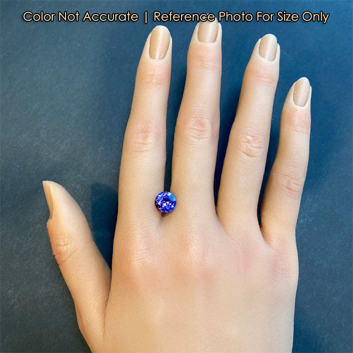 round brilliant/portuguese tanzanite size